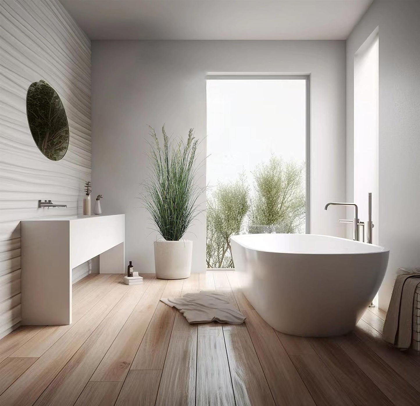 Artificial Plant 71in(6ft,2pack) Tall Artificial Grass Plant,Faux Plants Indoor Home Decorative Artificial Plants & Flowers in Pot Fake Plant, House Plant Indoor