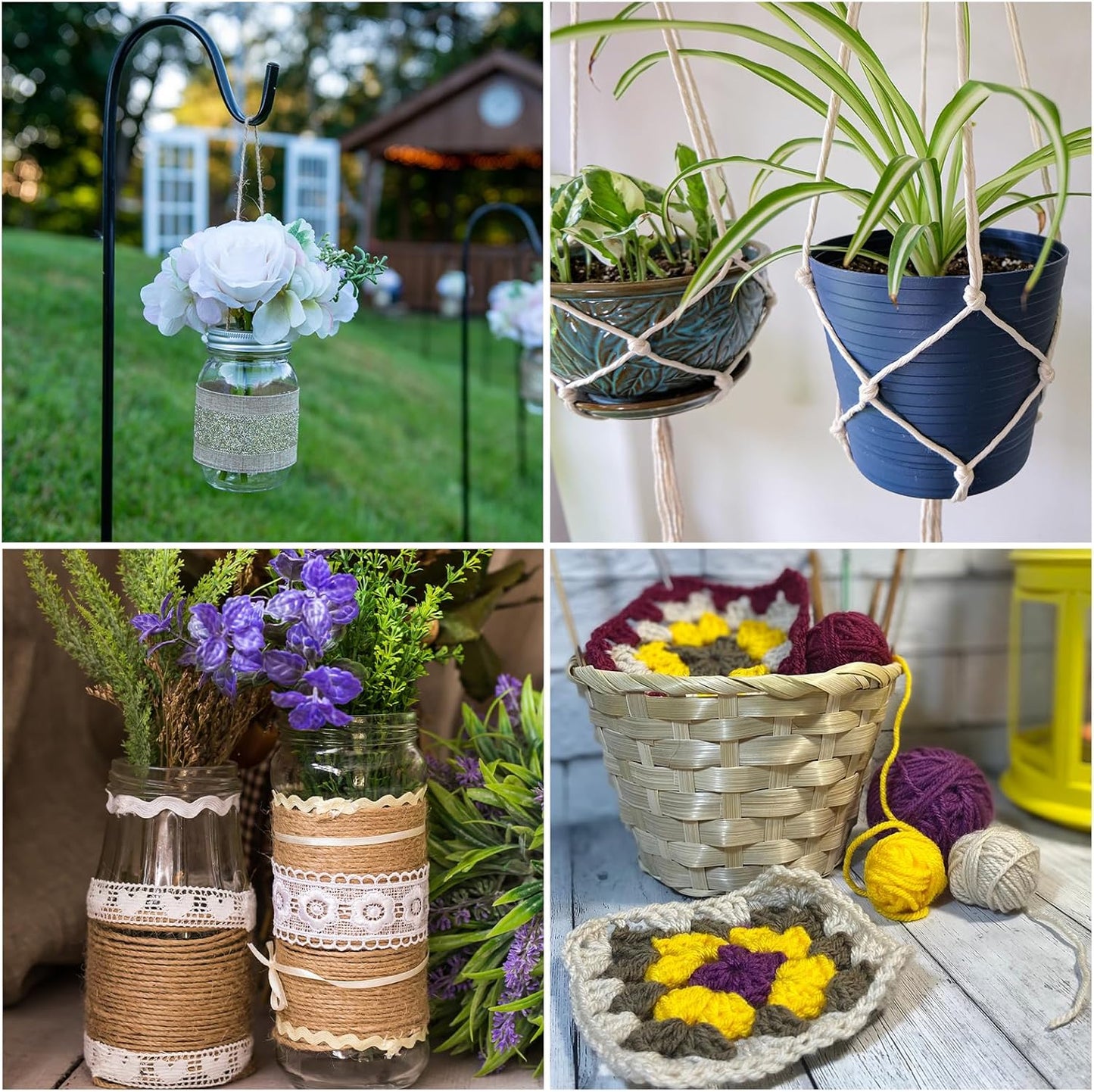 uxcell 328 Feet Natural Jute Twine String,3mm Thin Garden Twine Rope Colored Plant String Cord for DIY Art Crafts Gift Wrapping Decoration Packing Gardening Plant Hanger,Dark Green