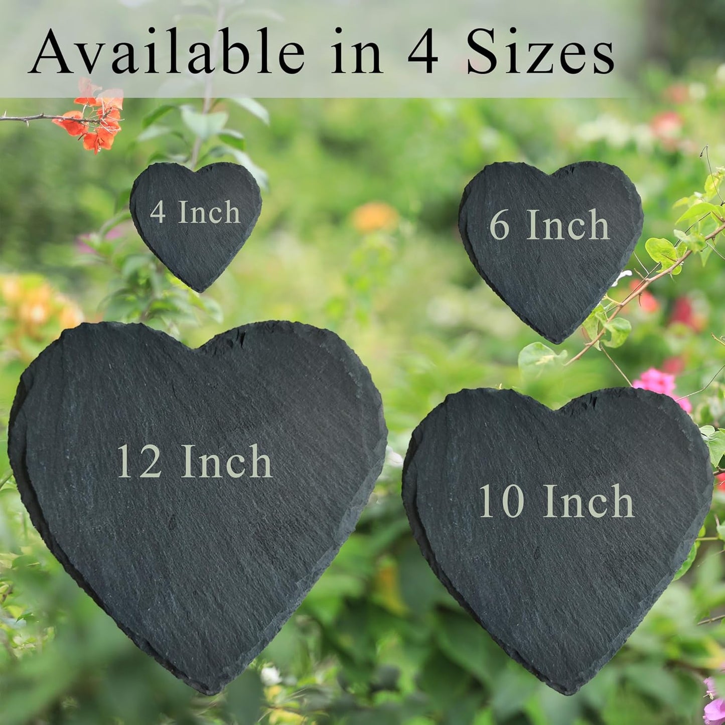 Personalized Pet Memorial Stone for Dogs and Cats | Custom Laser-Etched Weatherproof Garden Grave Marker | Natural Stone Bereavement Headstone Sympathy Gift | 4, 6, 10, or 12 Inch Heart or Circle Shape (A6)