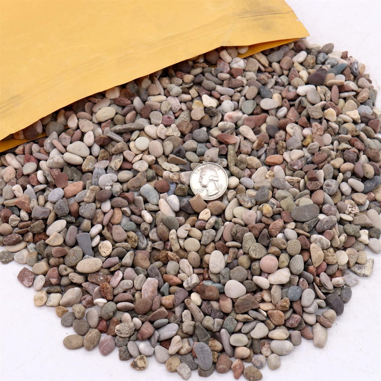 Rocks for Plants. Mixed Black/Earth Tones Color Pebbles. 1/5 Inch – 10 lbs for Garden, Crafting, Succulents, pots, Plants (Mini (0.2 Inch), Mixed Color - Black, 10)