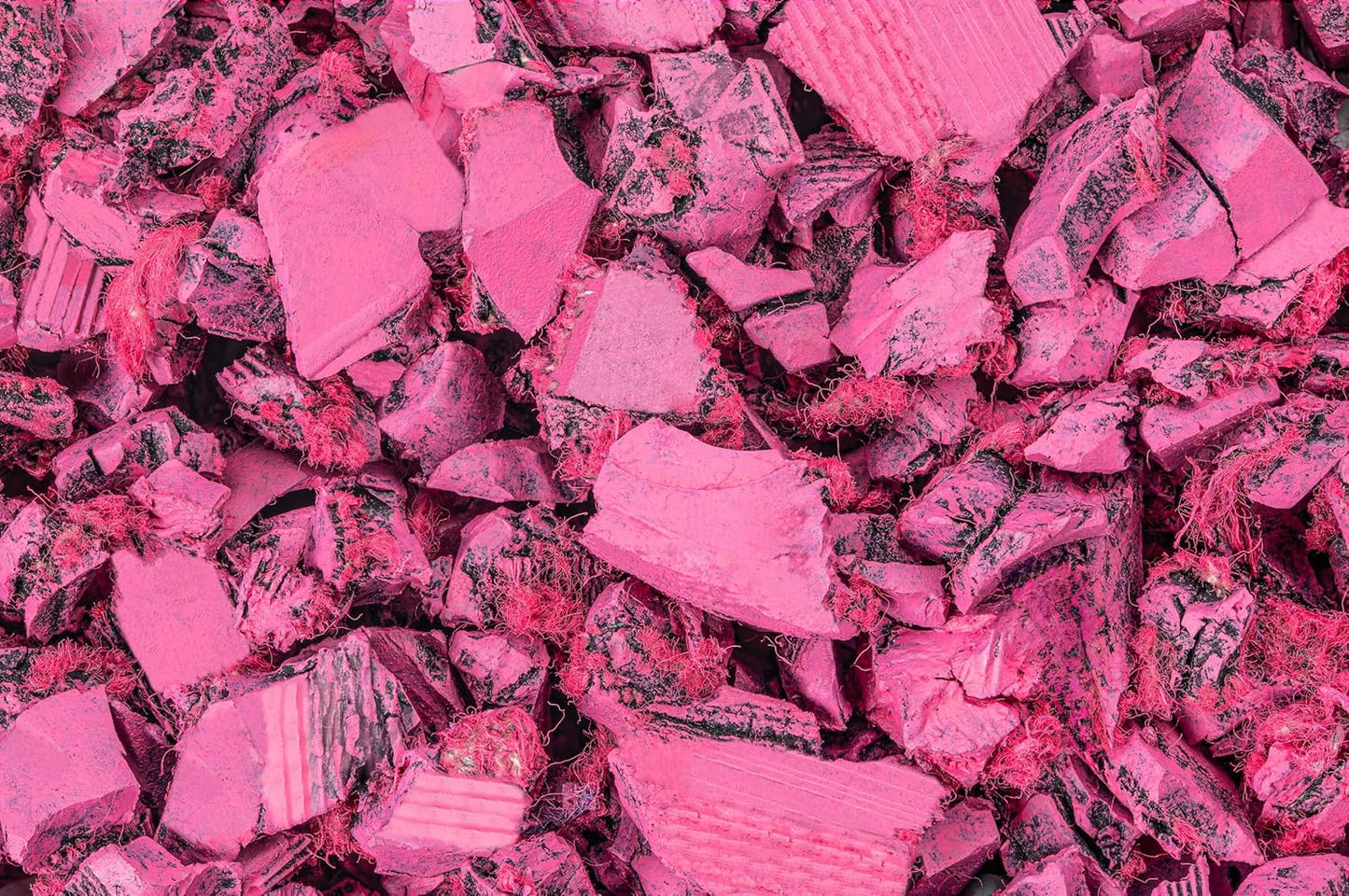 Playsafer Rubber Mulch Nuggets Protective Flooring for Playgrounds, Swing-Sets, Play Areas, and Landscaping (Hot Pink, 39 CU. FT. - 1,000 LBS)