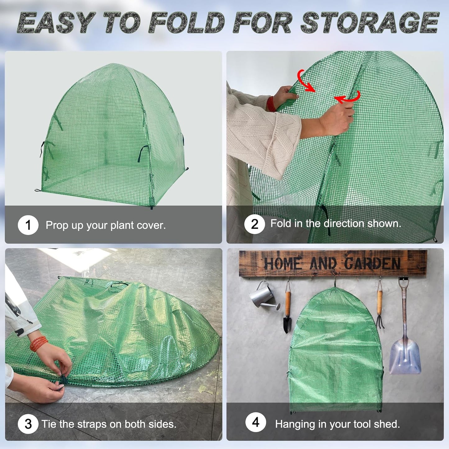 59″*59″*60″ Winter Plant Warm Covers - Raised Bed Cover, Garden Row Accelerator, Warm Tent Freeze Protection Humidity Domes for Germination, Seedling Propagation Protecting Plants from Animals