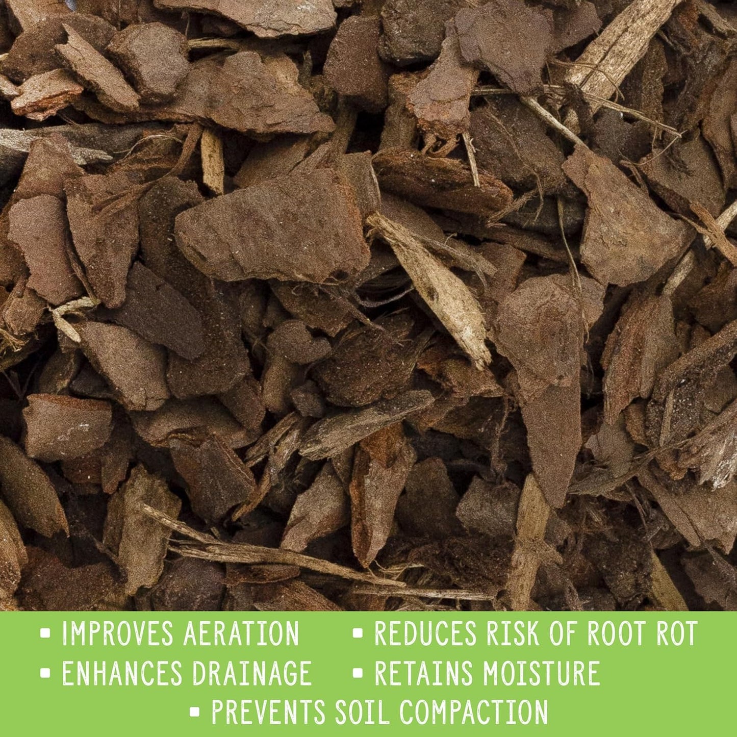 Houseplant Mulch (8 Quarts), Small Bark Wood Chips for Indoor, Patio, Potting Media, and Much More!