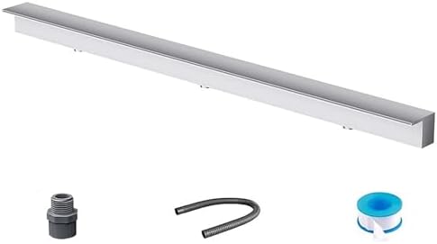 Waterfall Spillway 72 Inch - Garden Fountain Waterfall Embedded Mounting, Heavy Duty Stainless Steel Spray Water Accessories for Pond and Patio