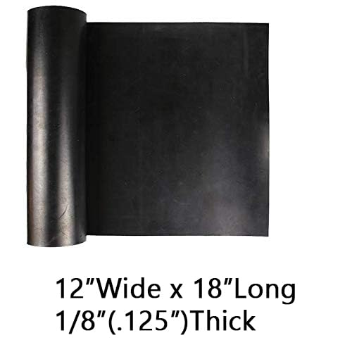 NABOWAN Solid Rubber Sheets,Strips,Rolls 1/8" (.125") Thick x 12" Wide x 18" Long, Thin Neoprene Rubber, Perfect for DIY Gasket Material, Sealing, Liner, Shield, Padding, Mat