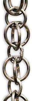 Nutshell Stores Double Loops Rain Chain - Aluminum - 9 Feet