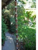 Nautical Cups Copper Rain Chain with Installation Kit - 15 Foot