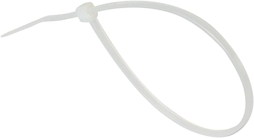 GTSE 12 Inch White/Clear Zip Ties, 100 Pack, 40lb Strength, UV Resistant Long Nylon Cable Ties, Self-Locking 12" Tie Wraps