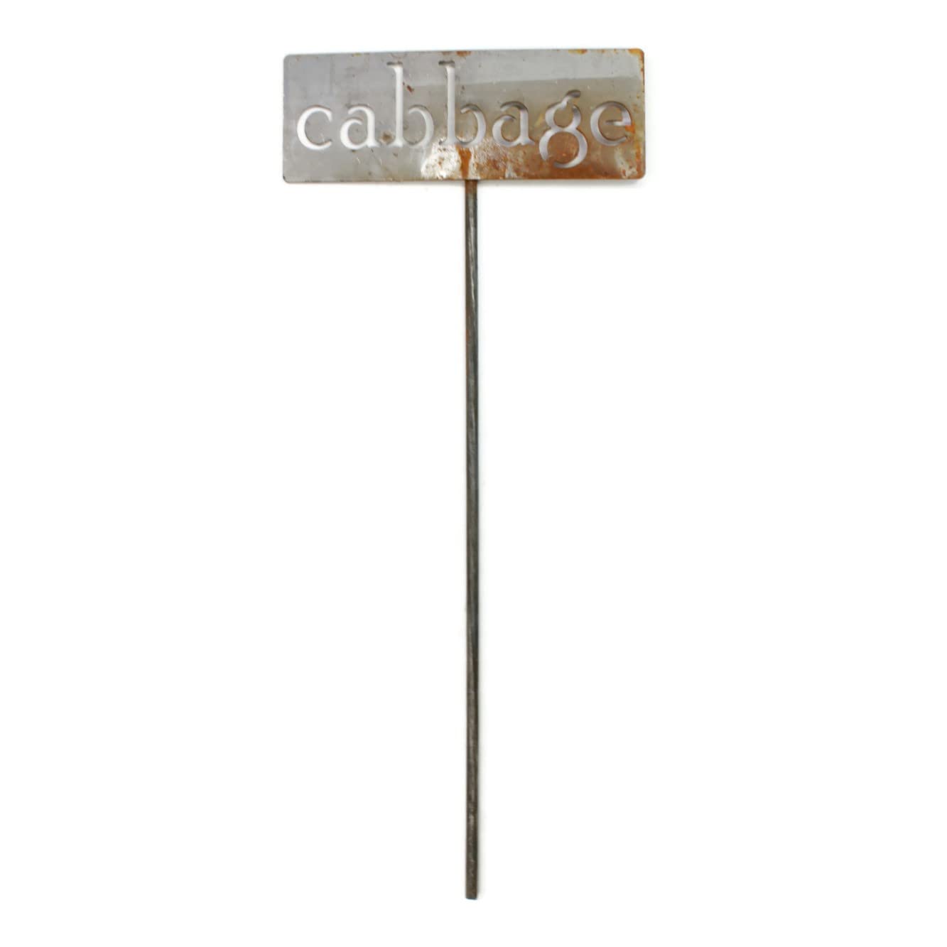 Classic Metal Garden Markers 19 Inches Tall (cabbage, Naturally Rusted)