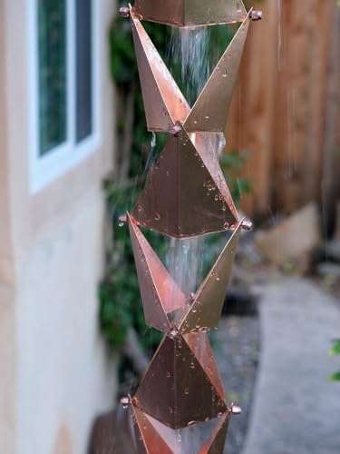 Nutshell Stores Origami Rain Chain - Copper - 9 Feet