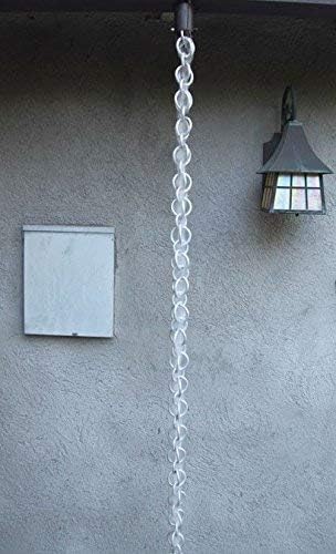 Nutshell Stores Double Loops Rain Chain - Aluminum - 7 Feet