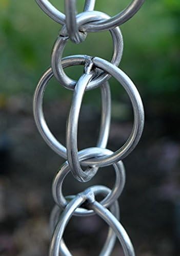Nutshell Stores Double Loops Rain Chain - Stainless Steel - 19 Feet
