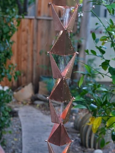 Nutshell Stores Origami Rain Chain - Copper - 10 Feet