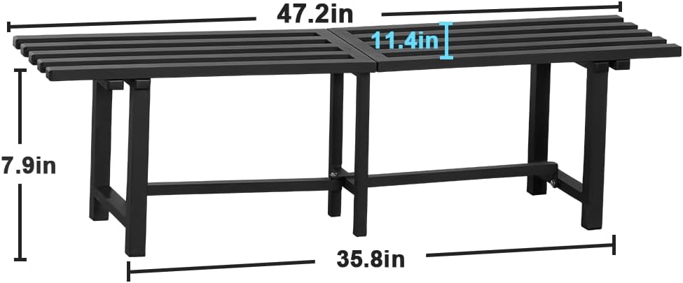 Chic & Robust 300 LBS Capacity Aluminum Plant Stand - Your Indoor & Outdoor Plant Display Solution, Size: L47.2 x W11.4 x H7.9 inch.