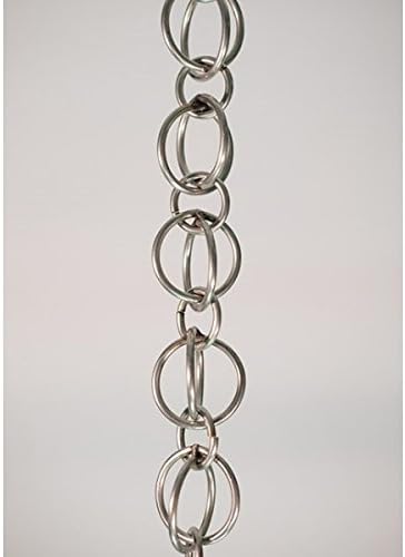 Nutshell Stores Double Loops Rain Chain - Stainless Steel - 16 Feet