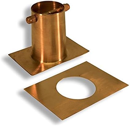 Nautical Cups Copper Rain Chain with Installation Kit - 15 Foot