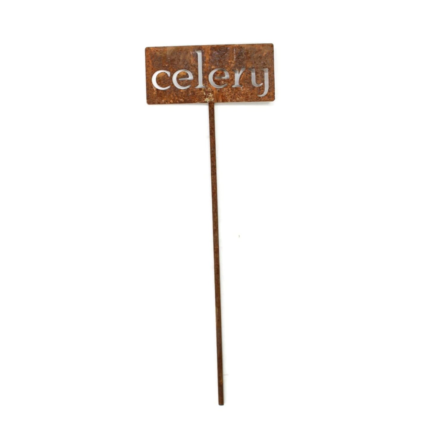 Classic Metal Garden Markers 19 Inches Tall (celery, Naturally Rusted)