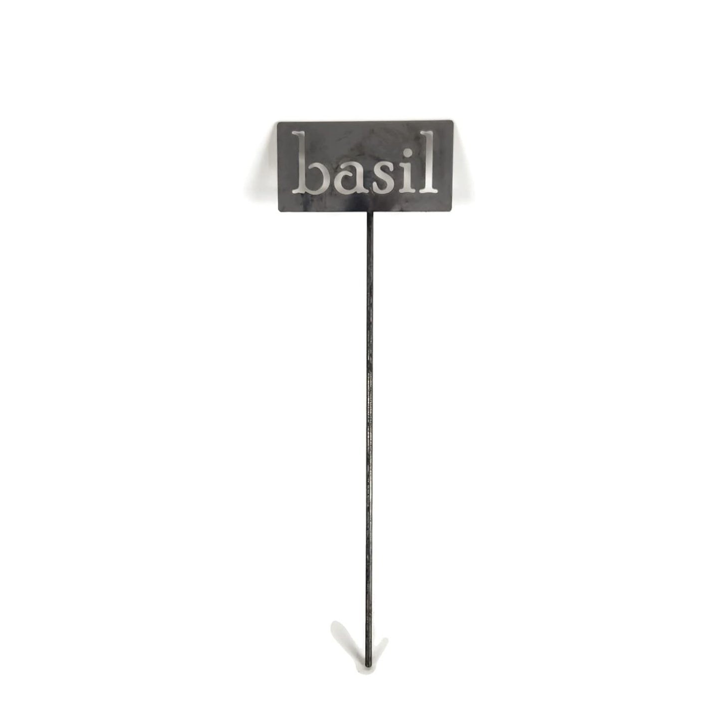 Classic Metal Garden Markers 19 Inches Tall (basil, Raw, Unfinished Steel (will rust with time))