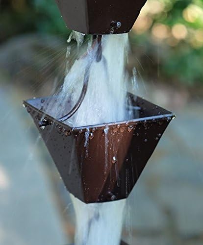 Nutshell Stores Medium Square Cups Rain Chain - Bronze - 19 Feet