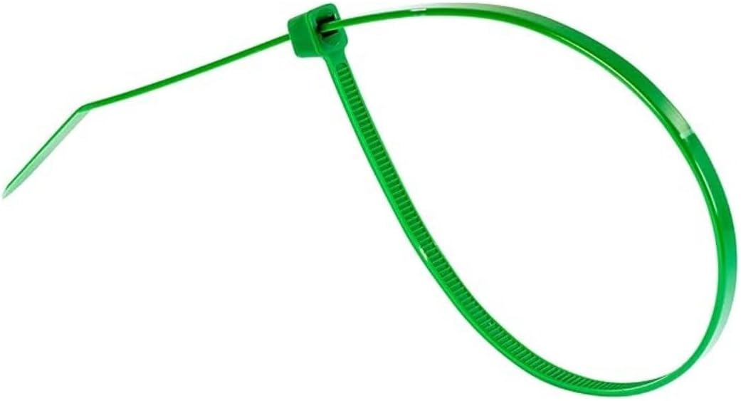 GTSE 8 Inch Green Zip Ties, 100 Pack, 18lb Strength, UV Resistant Strong Nylon Cable Ties, Self-Locking 8" Tie Wraps