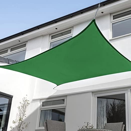 KANAGAWA 10'X15' Dark Green Custom Size Sun Shade Sail Rectangle UV Block Canopy Cover for Patio Backyard Lawn Garden Outdoor (Customized Available)