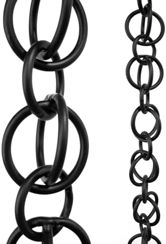 Nutshell Stores Double Loops Rain Chain - Black - 18 Feet