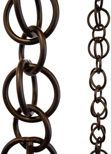 Nutshell Stores Double Loops Rain Chain - Bronze - 7 Feet