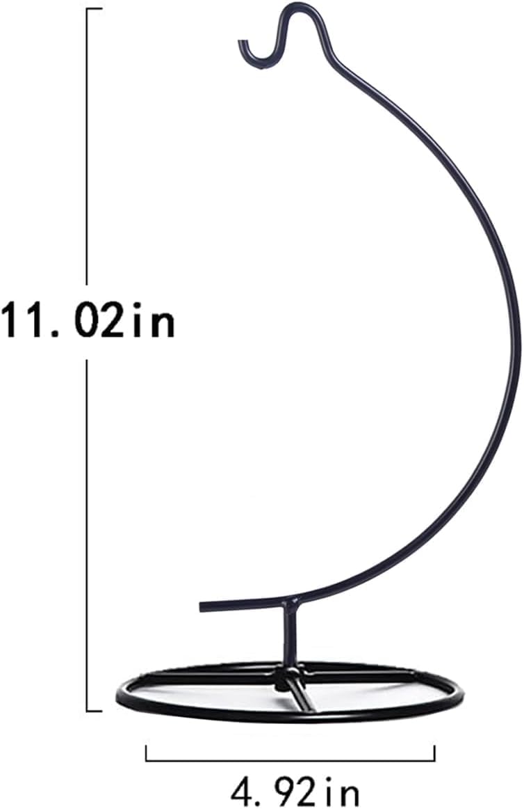 Ornament Display Stand Air Plant Stand Iron Hanging Stand Flower Pot Stand Rack Holder for Hanging Glass Globe Witch Ball Terrarium Christmas Ornament and Home Wedding Decoration (Moon shape2)