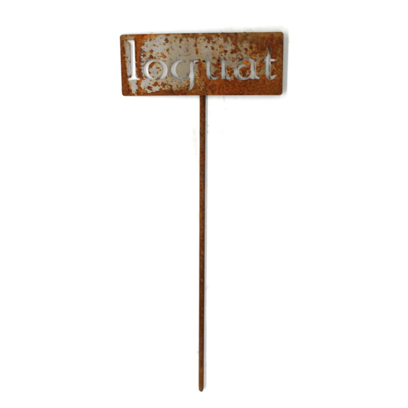 Classic Metal Garden Markers 19 Inches Tall (loquat, Naturally Rusted)
