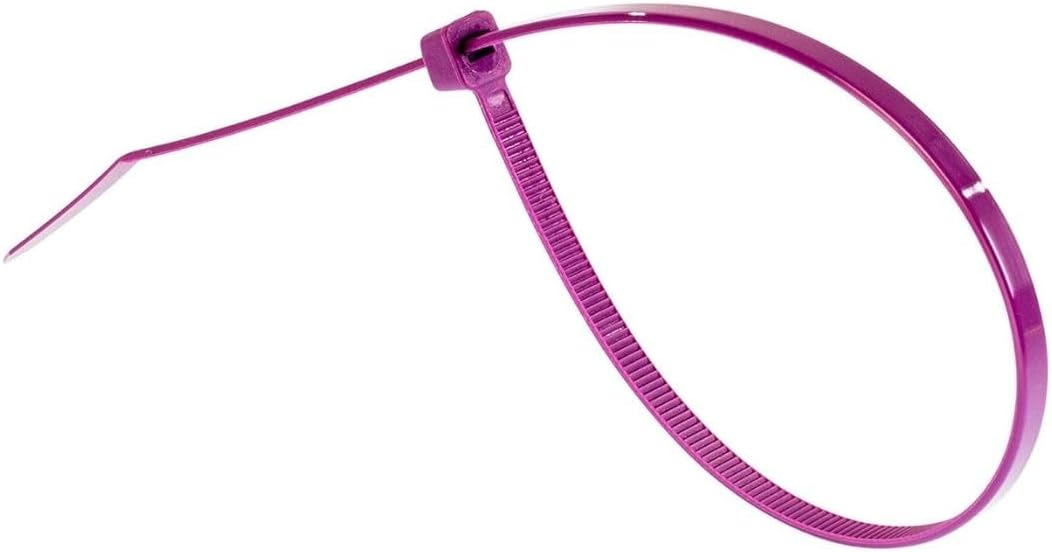 GTSE 4 Inch Purple Zip Ties, 100 Pack, 18lb Strength, UV Resistant Nylon Small Cable Ties, Self-Locking 4" Tie Wraps
