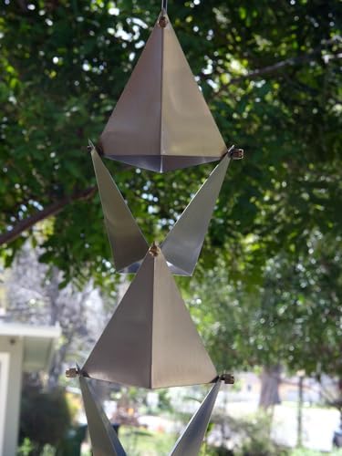 Nutshell Stores Origami Rain Chain - Stainless Steel - 16 Feet