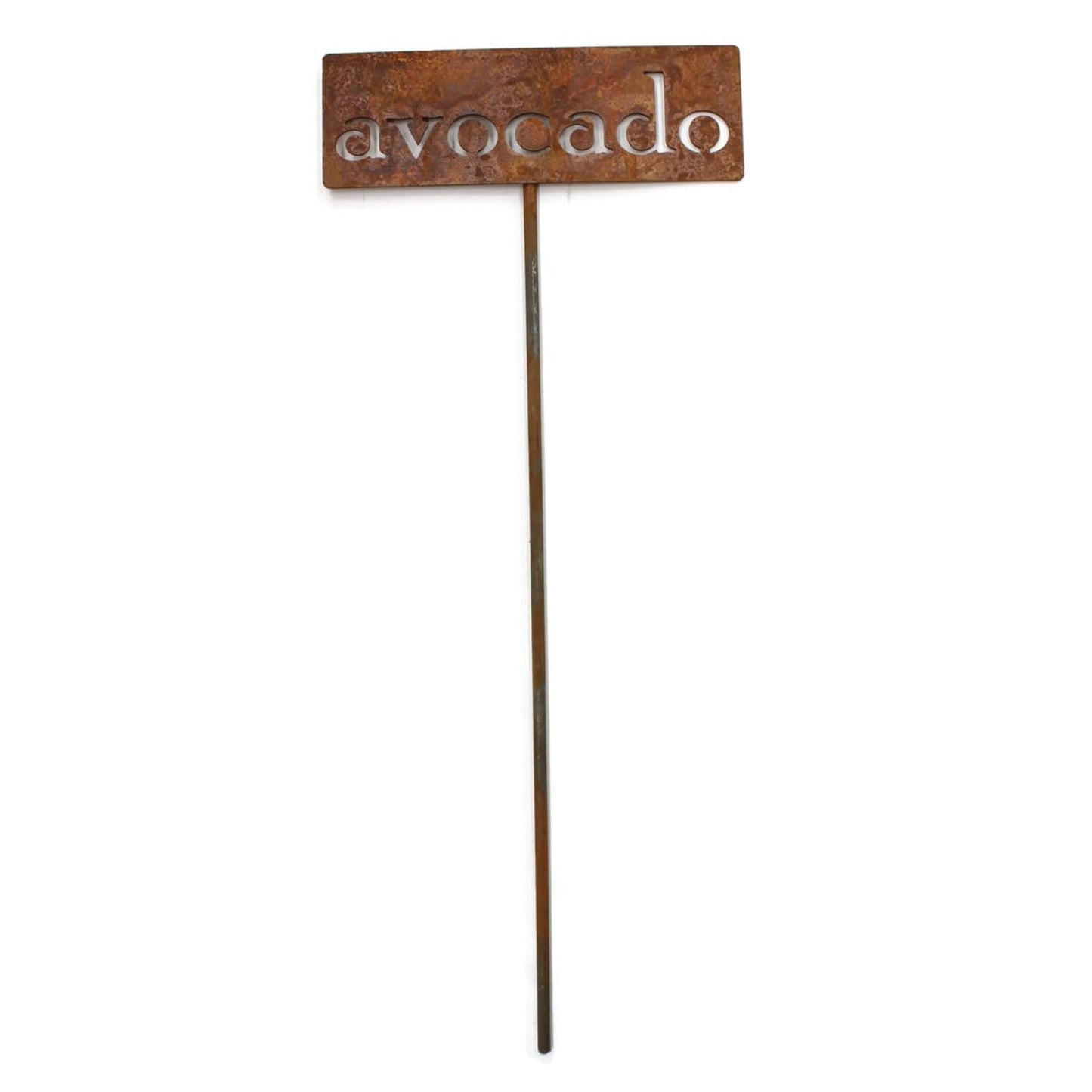 Classic Metal Garden Markers 19 Inches Tall (avocado, Naturally Rusted)