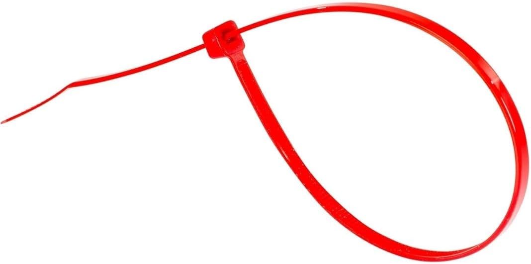 GTSE 4 Inch Red Zip Ties, 100 Pack, 18lb Strength, UV Resistant Nylon Small Cable Ties, Self-Locking 4" Tie Wraps
