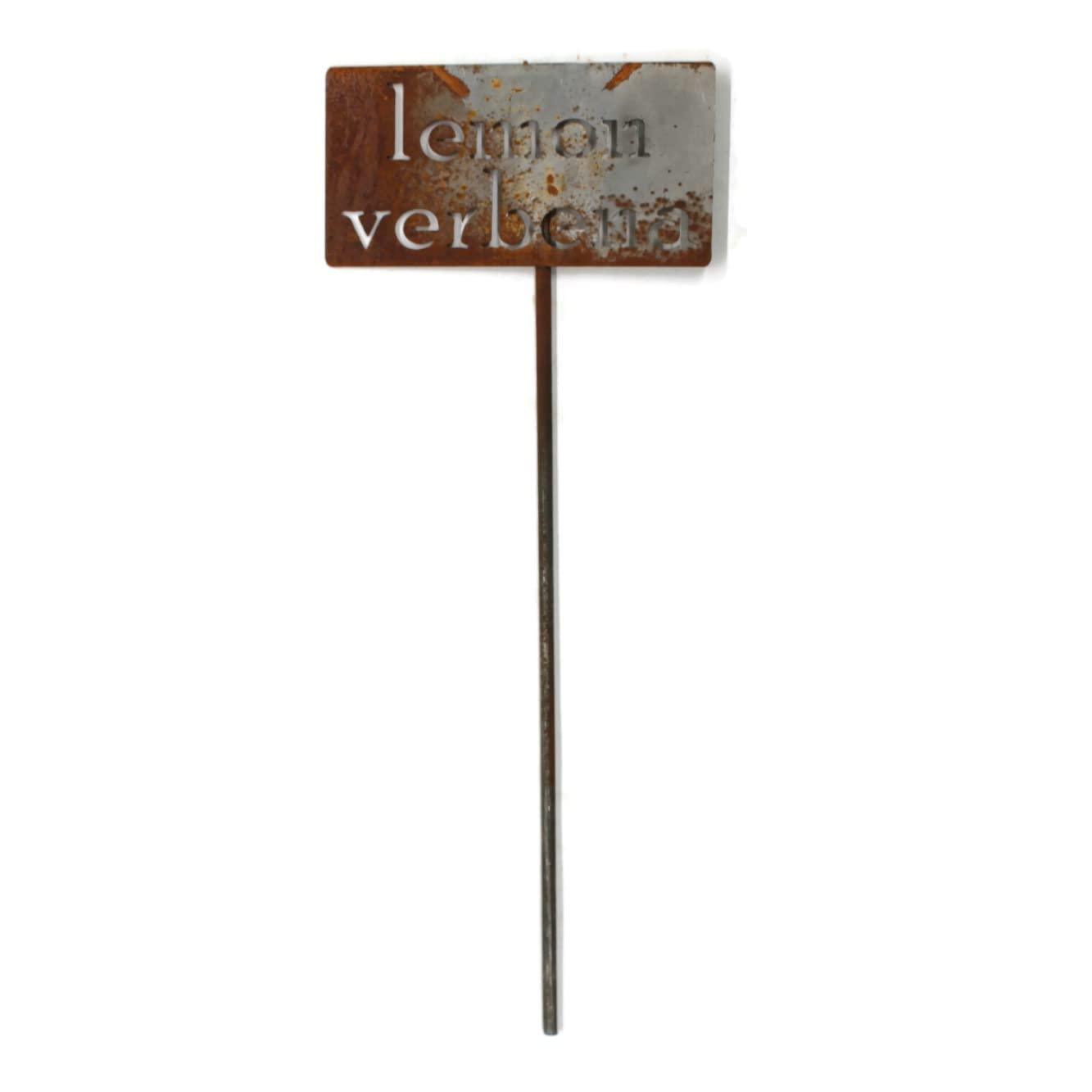 Classic Metal Garden Markers 19 Inches Tall (lemon verbena, Naturally Rusted)