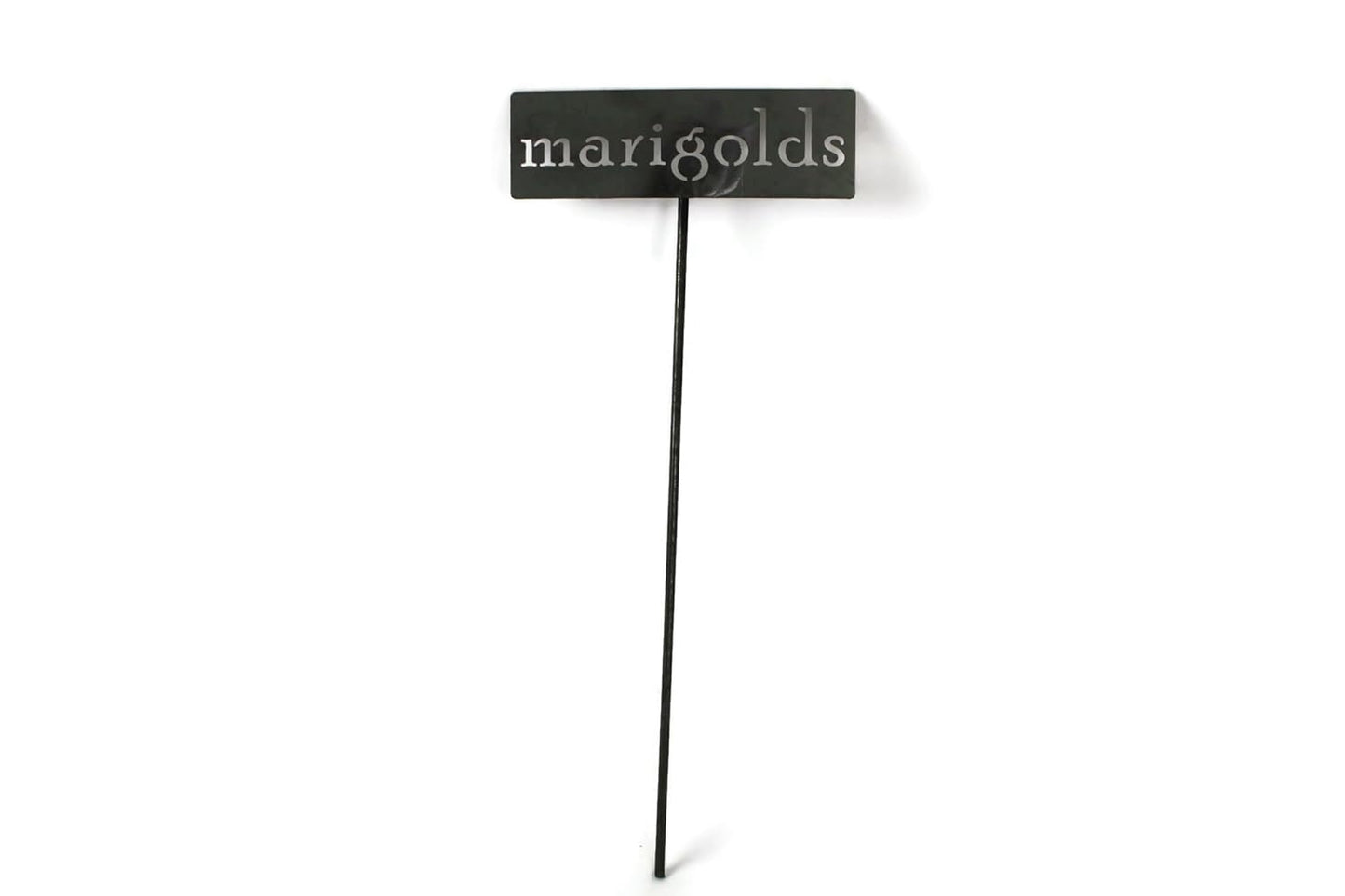 Classic Metal Garden Markers 19 Inches Tall (marigolds, Raw, Unfinished Steel (will rust with time))
