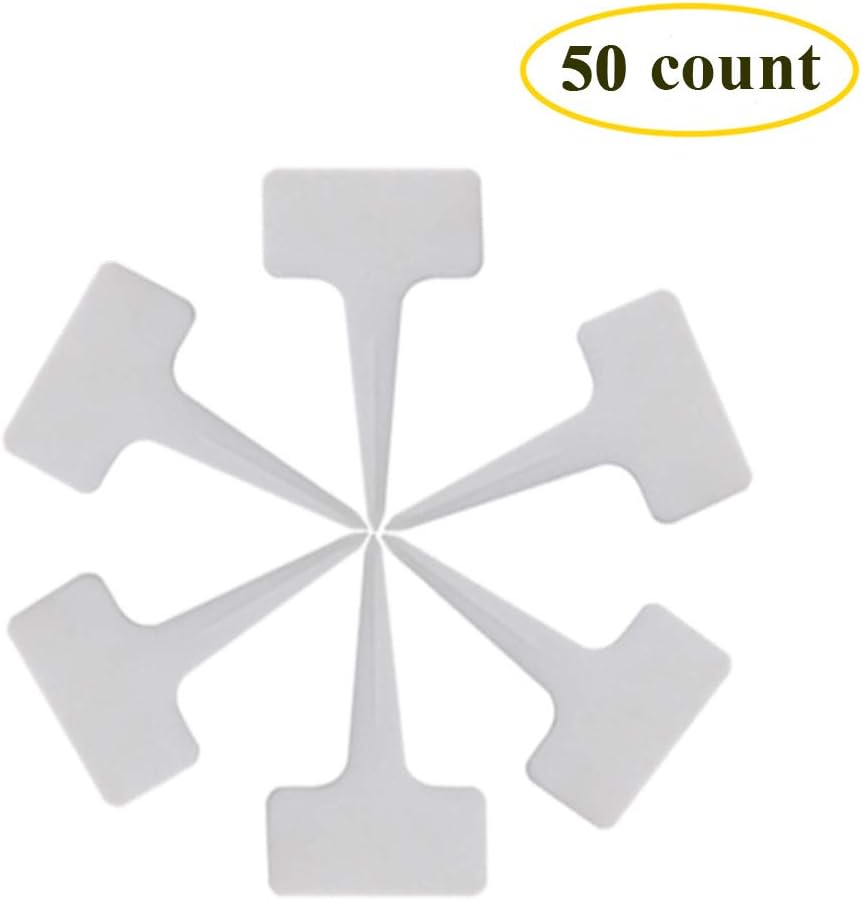 50 Pack 1 Gallon Plastic Plant Nursery Pots Thickened Soft Plastic Plant Pots with 50 Pcs Waterproof Plastic T-Type Plant Tags and 2Pcs/Set Transplanting Digging Mini Tools