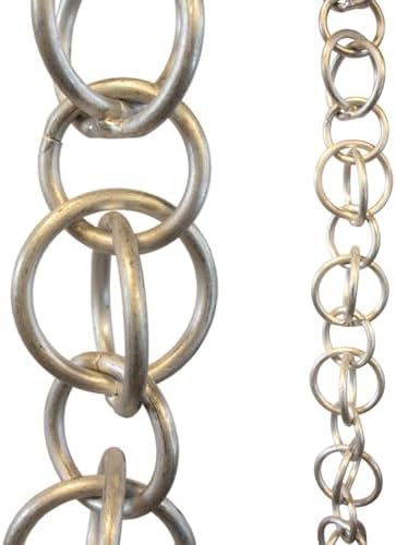 Nutshell Stores Double Loops Rain Chain - Aluminum - 17 Feet