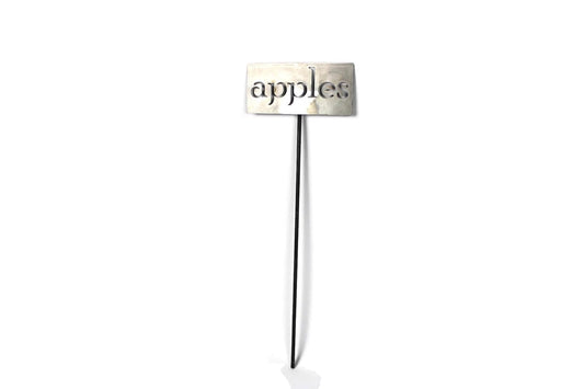 Classic Metal Garden Markers 19 Inches Tall (apples, Raw, Unfinished Steel (will rust with time))