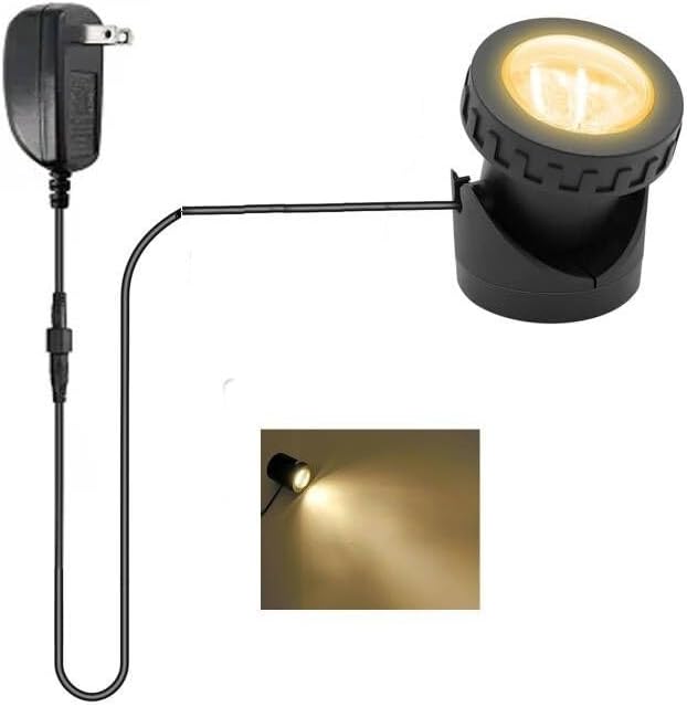 Warm White Pond Lights, Underwater Landscape Spotlights IP68 Waterproof Submersible Fountain Lights for Garden Yard Aquarium Pond Fountain Waterfall (1 Lights)