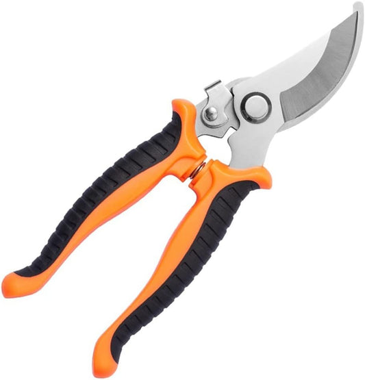 szhdxsy Garden Pruning Shears, 7.5" Professional Gardening Scissors, SK-5 Stainless Steel Blade Tree Secateurs, Manual Pruner for Plants, Gardening, Trimming, Garden Tools