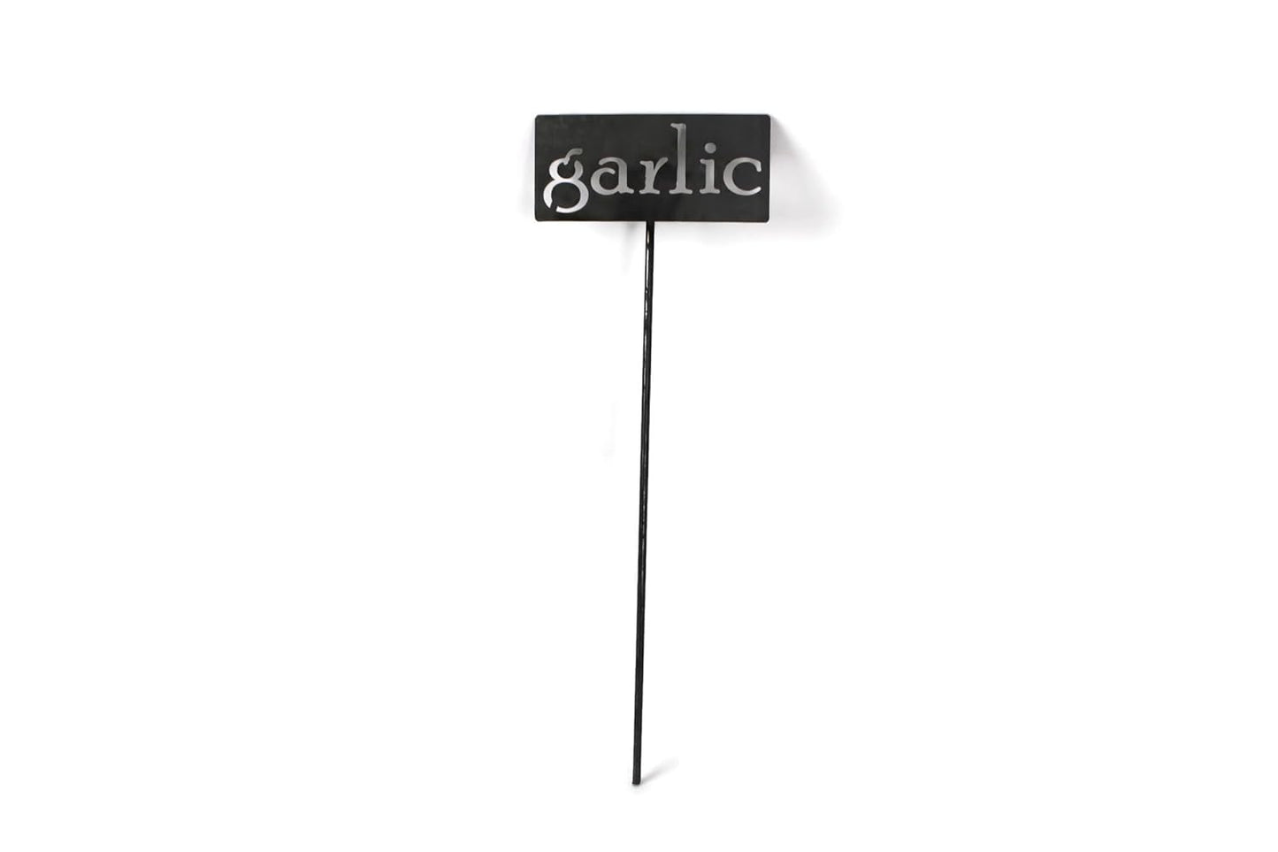 Classic Metal Garden Markers 19 Inches Tall (garlic, Raw, Unfinished Steel (will rust with time))
