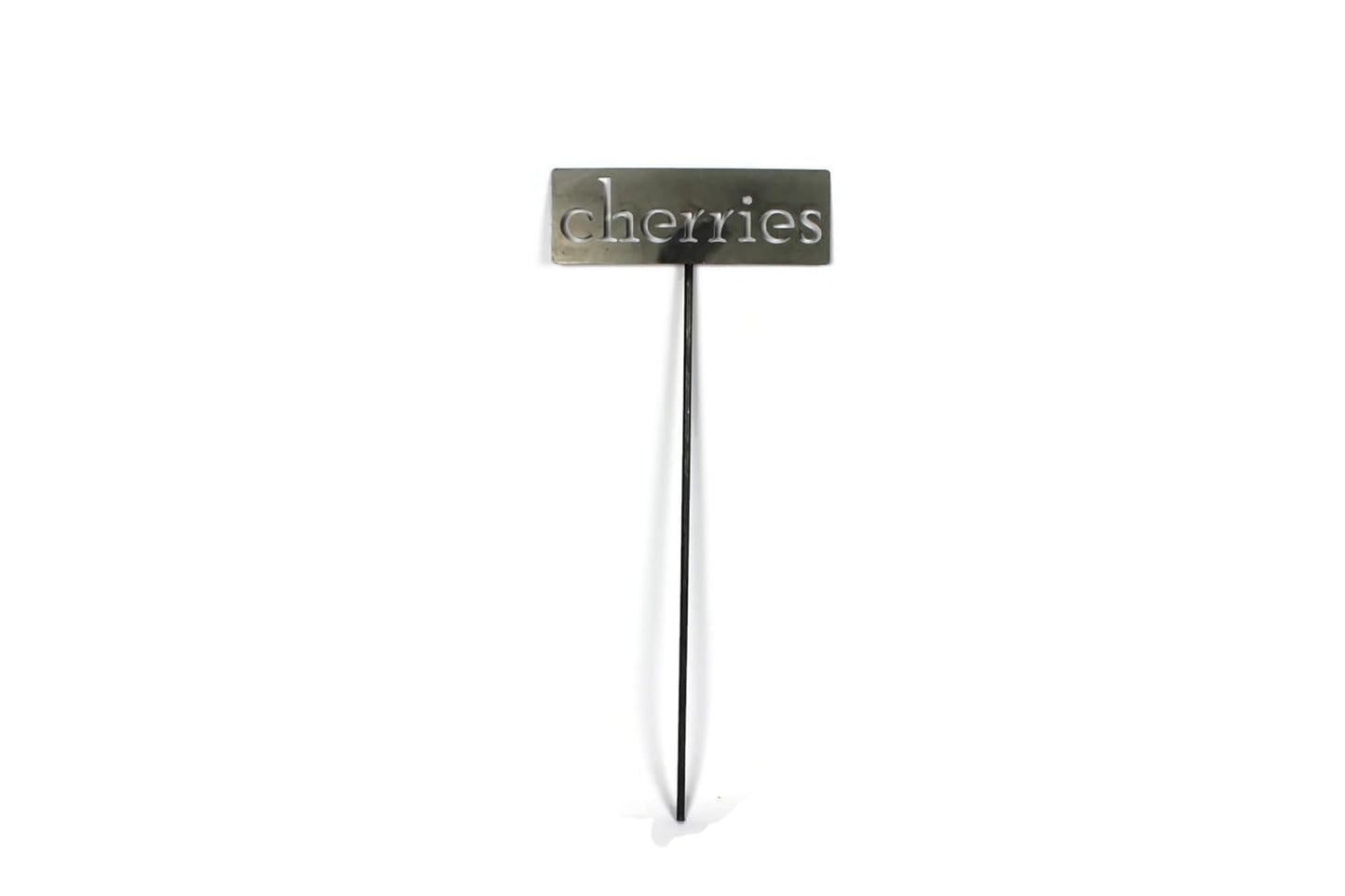 Classic Metal Garden Markers 19 Inches Tall (cherries, Raw, Unfinished Steel (will rust with time))