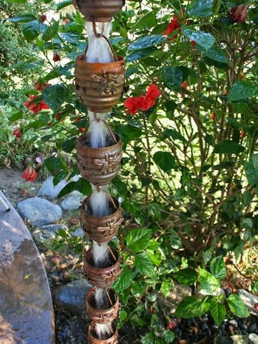 Nutshell Stores Honeybee & Hive Copper Rain Chain - Copper - 14 Feet