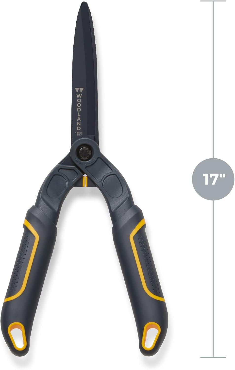 Woodland Tools Duralight Hedge Shears, 16 Inch Lightweight Manual Hedge Clippers with 7.5 Inch Non Stick Blades and Glass-Filled Nylon Handles, Garden Trimmer for Shaping and Precision Cutting