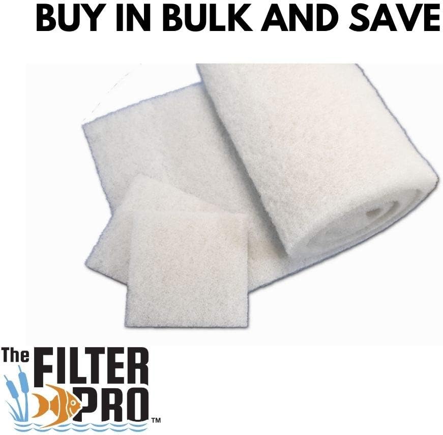 Beige Coarse Filter Media, 2" Thick, 28" x 72" Roll, Perfect for Aquariums, Ponds or Water Gardens, Made in USA