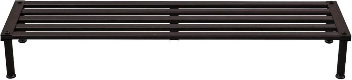 Metal Plant Stand, Rust-proof Aluminum Display Rack, Plants Display Stands Decoration Racks for Living Room Garden Balcony Patio (Ebony, 42.5Inch Low Leg)