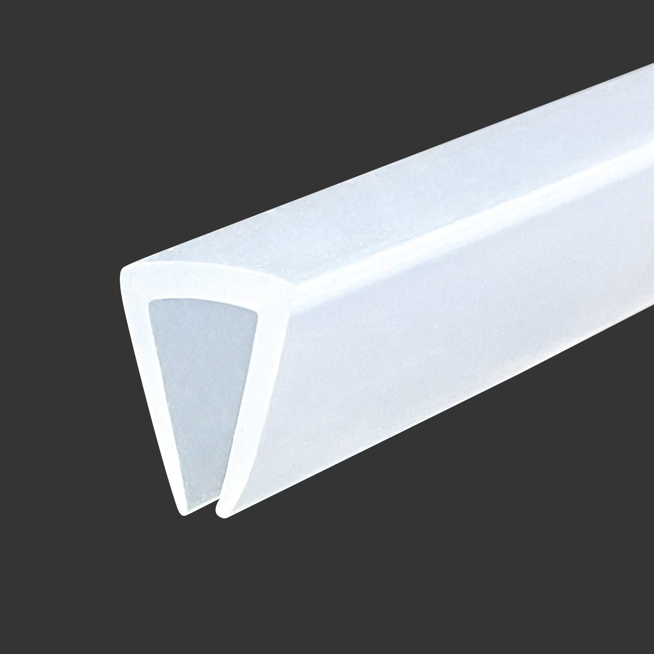 Clear Rubber Edge Trim, U Channel Silicone Rubber Edge Trim, 1/4" Slot, Fit for 7/32"-9/32", White Color, Edge Protector for Plywood, Glass, Flexi-Glass