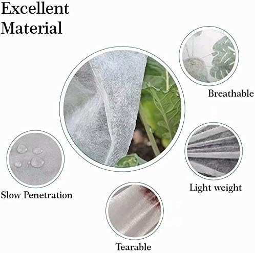 Agfabric Plant Covers Freeze Protection Frost Blankets for Plants 10'x50' 1.2oz Floating Row Cover Garden Plant Cover Freeze Cloths for Plants Winter Frost Freezing Protection,White