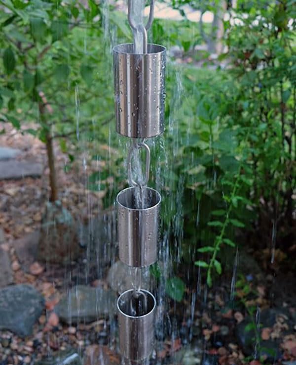 Nutshell Stores Kenchiku Rain Chain - Stainless Steel - 18 Feet