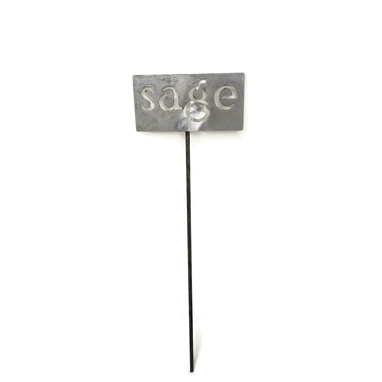 Classic Metal Garden Markers 19 Inches Tall (sage, Raw, Unfinished Steel (will rust with time))